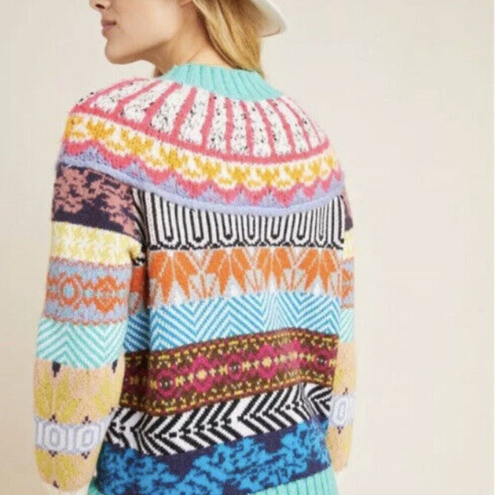 Anthropologie mix styles Fair Isle sweater